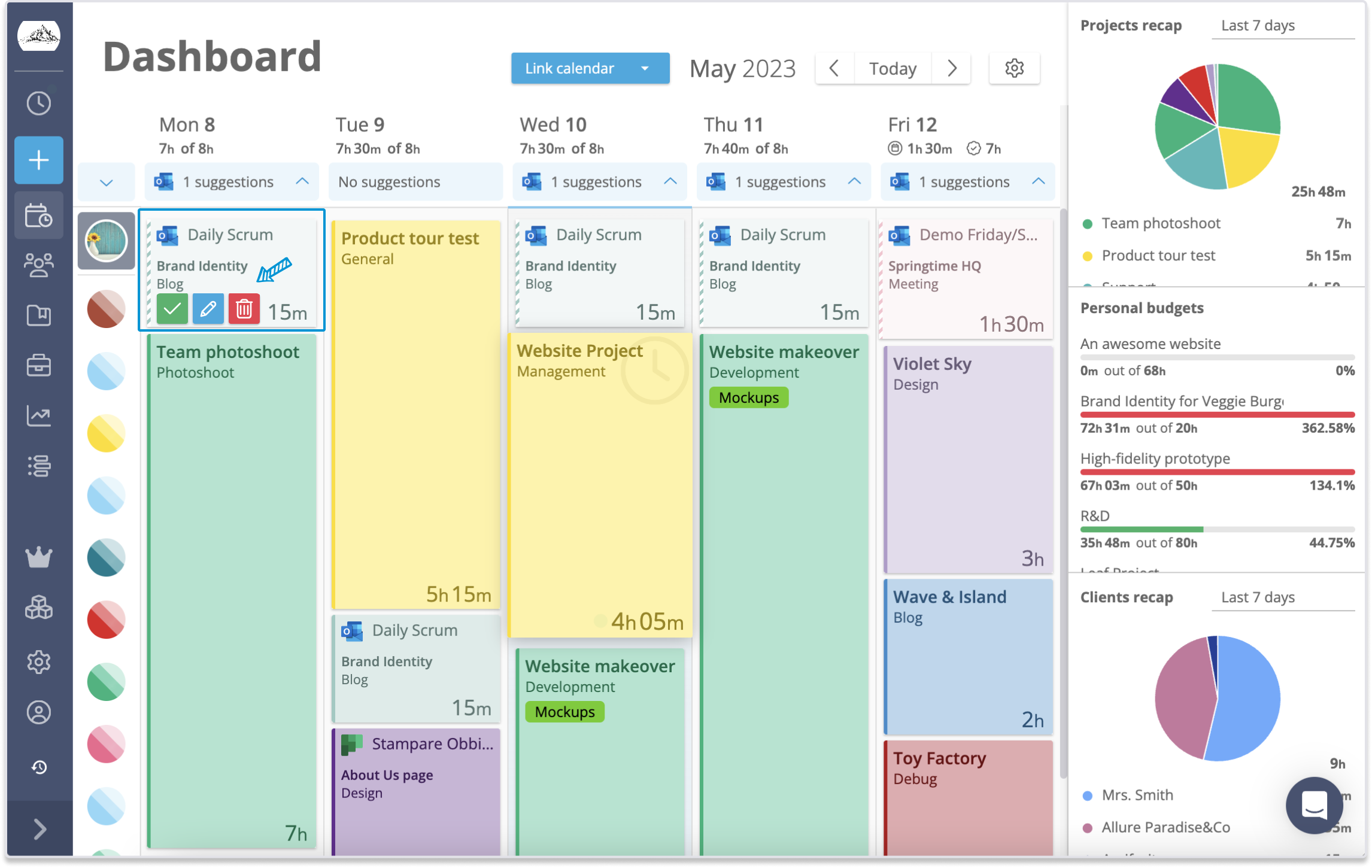 Time tracking for Outlook Calendar by Timeneye